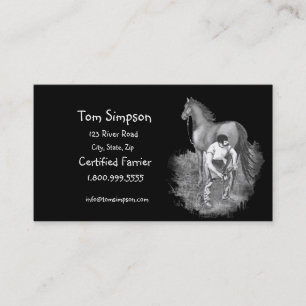 Tarjeta de visita personalizado Farrier Horse