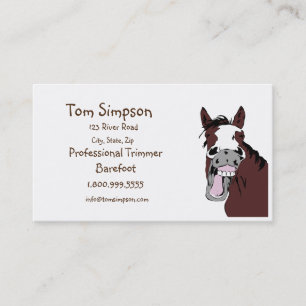 Tarjeta De Visita Personalizado Farrier Trimmer Happy Horse Business