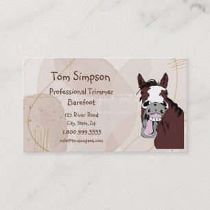 Tarjeta De Visita Personalizado Farrier Trimmer Happy Horse Business