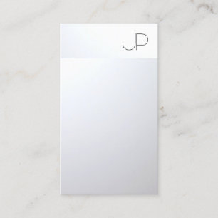 Tarjeta De Visita Personalizado Faux Silver Profesional Elegante Mod