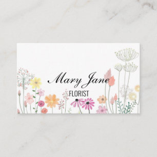 Tarjeta De Visita Personalizado Floral