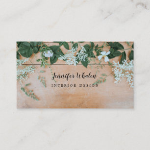 Tarjeta De Visita Personalizado floral de Boho ruso