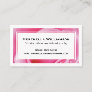 Tarjeta De Visita Personalizado floral rosa moderno cristiano