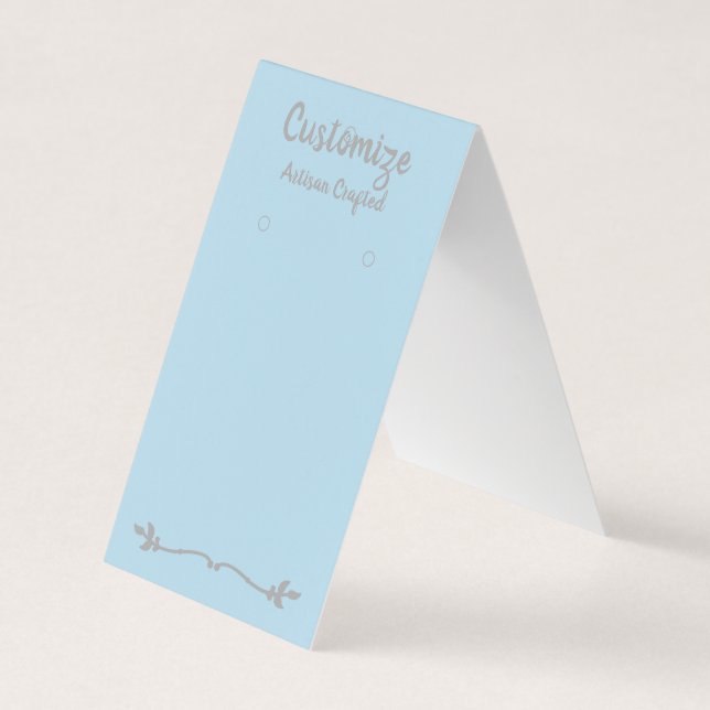 Tarjeta De Visita Personalizado Flourish Aqua Tent Earring Display C (Anverso)