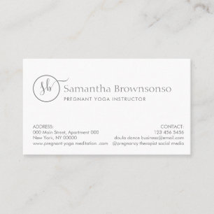 Tarjeta De Visita Personalizado Foto Embarazada Doula Birth Coach