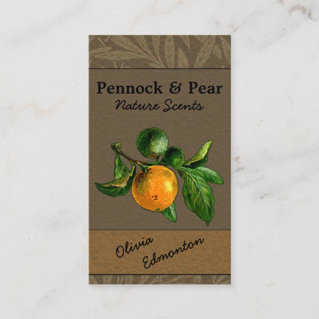 Tarjeta De Visita Personalizado fotográfico de frutas de la naturale (Anverso)