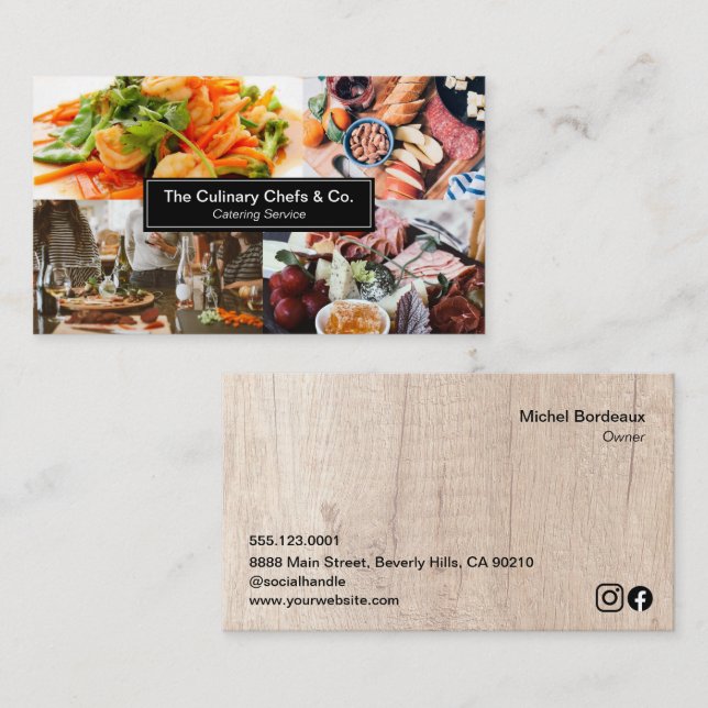 Tarjeta De Visita Personalizado Fotos Servicio completo de restaurac (Anverso / Reverso)