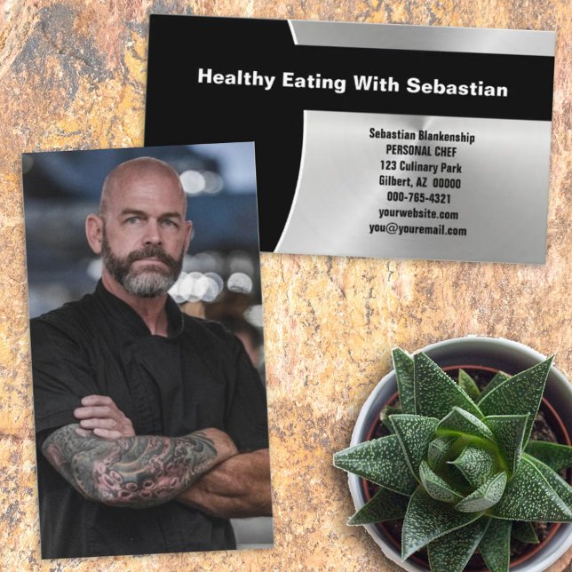 Tarjeta De Visita Personalizado FRONTAL Profesional De Acero Cepilla (Subido por el creador)