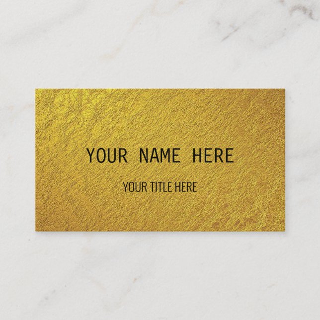 Tarjeta De Visita Personalizado Gold (Anverso)