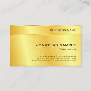 Tarjeta De Visita Personalizado Gold Look Elegant Simple Moderno Tem
