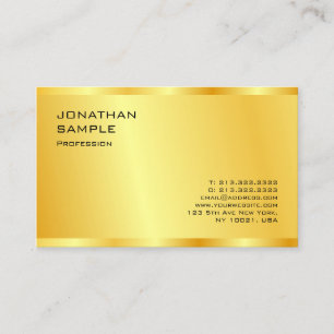 Tarjeta De Visita Personalizado Gold look elegante profesional moder