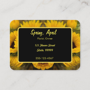 Tarjeta De Visita Personalizado Golden Sunflower cálido