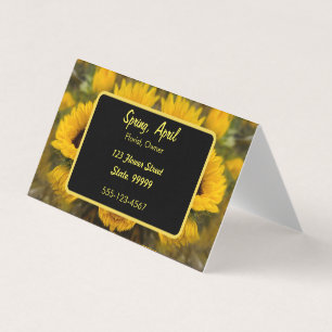 Tarjeta De Visita Personalizado Golden Sunflower cálido