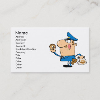 Tarjeta De Visita personalizado gracioso poli comiendo donuts