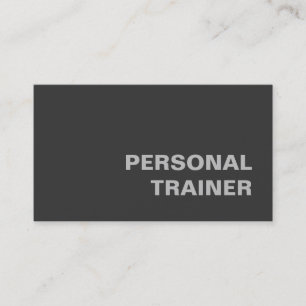 Tarjeta De Visita Personalizado Gray Personal Trainer Fitness Sport