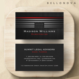 Tarjeta De Visita Personalizado Gris Negro Rojo Estados Unidos Bande