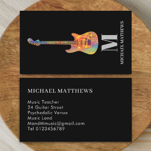 Tarjeta De Visita Personalizado Guitar Teacher