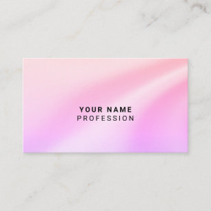 Tarjeta De Visita Personalizado Holográfico Pastel Naranja Púrpura R
