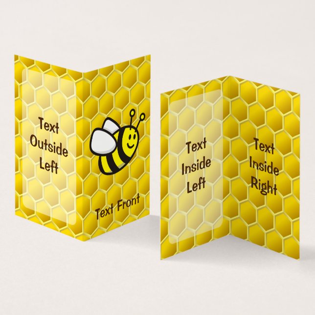 Tarjeta De Visita Personalizado Honeybee (Interior y exterior)