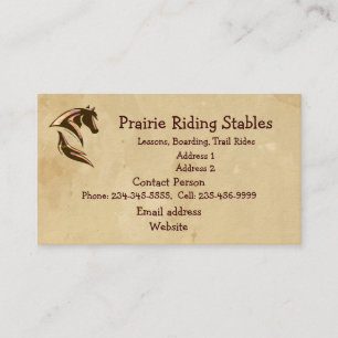Tarjeta De Visita Personalizado Horse Riding Stables Animal Business