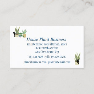 Tarjeta De Visita Personalizado House Plant Business