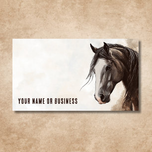 Tarjeta De Visita Personalizado Ilustracion de caballo Contacto prof