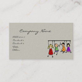 Tarjeta De Visita Personalizado Infantil Infantil Con Palabras De Di