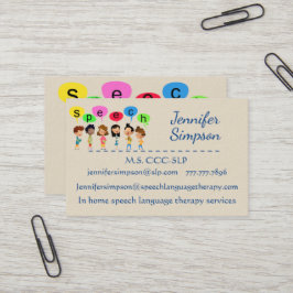 Tarjeta De Visita Personalizado Infantil Infantil Con Palabras De Di