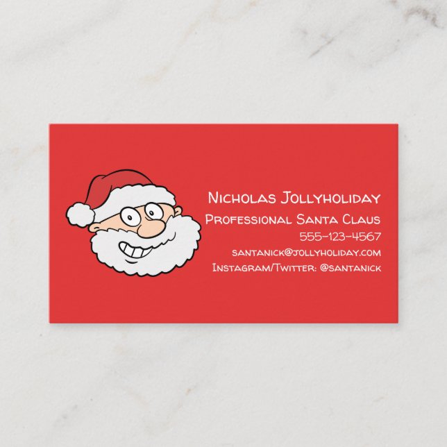 Tarjeta De Visita Personalizado informal y divertida profesional de  (Anverso)