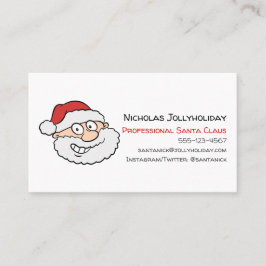 Tarjeta De Visita Personalizado informal y gracioso de Papá Noel
