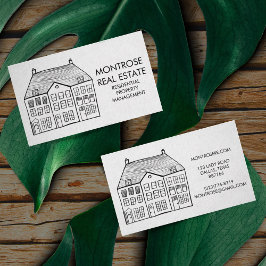 Tarjeta De Visita Personalizado inmobiliario de arte de la línea de