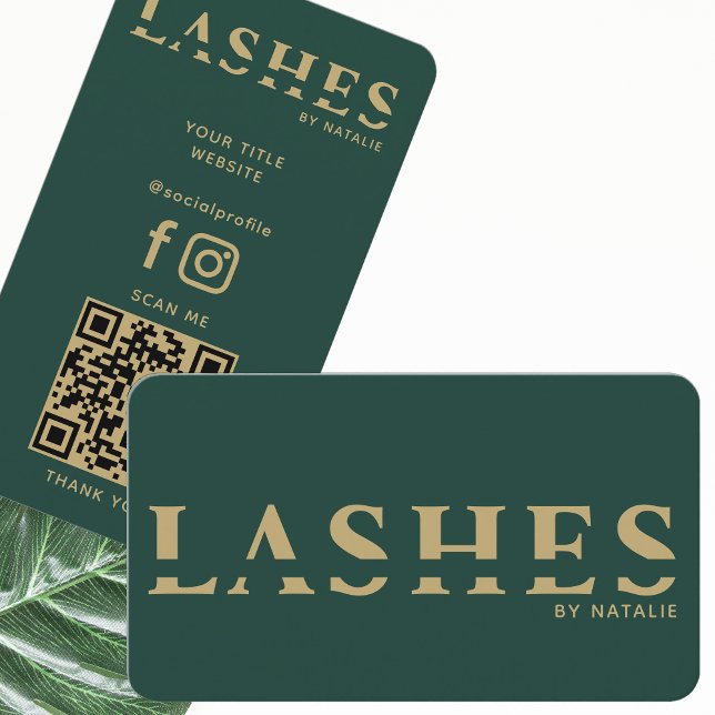 Tarjeta De Visita Personalizado Lash Extension Technician Guay QR Co (Subido por el creador)