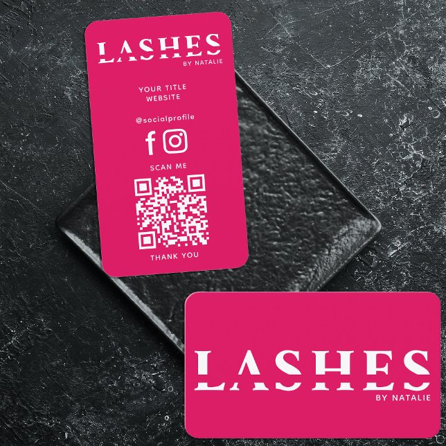 Tarjeta De Visita Personalizado Lash Extension Technician Guay QR Co (Subido por el creador)