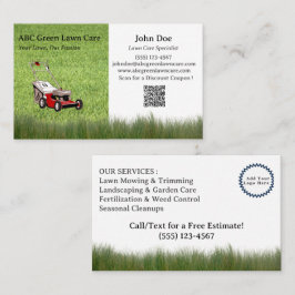 Tarjeta De Visita Personalizado Lawn Care