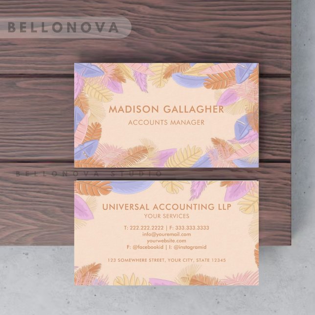 Tarjeta De Visita Personalizado Light Pink Frizzle Estético Profesio (Custom Light Pink Frizzle Aesthetic Professional Business Card)