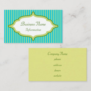 Tarjeta de visita personalizado Lime Turquoise
