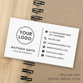 Tarjeta De Visita Personalizado logo sitio web medios sociales moder