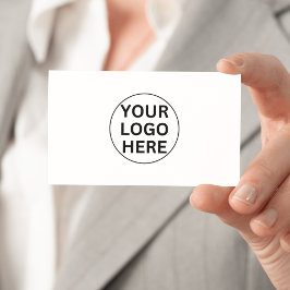 Tarjeta De Visita Personalizado logotipo comercial l clásico negro y