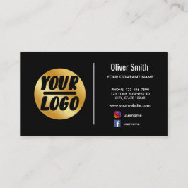 Tarjeta De Visita personalizado logotipo de la empresa oro Negro Ret