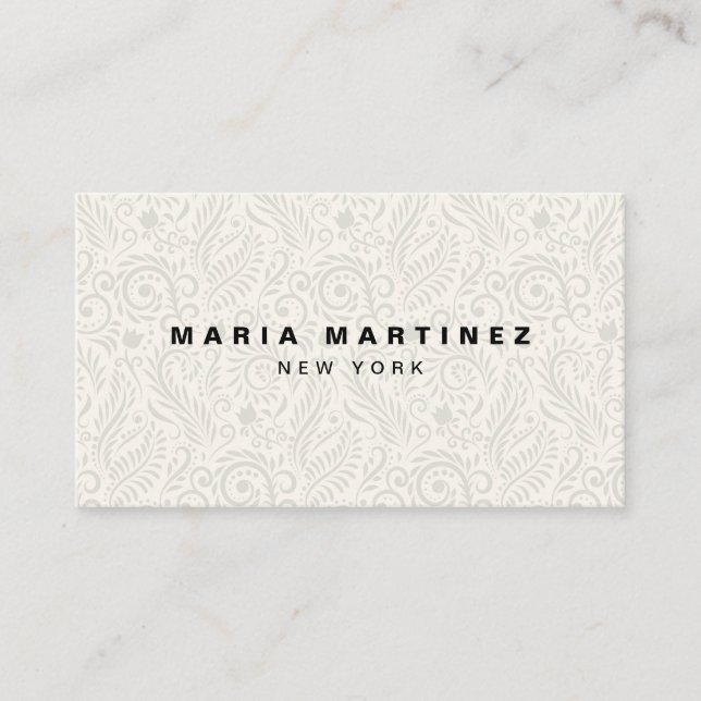 Tarjeta De Visita Personalizado Luxury Boutique Floral (Anverso)