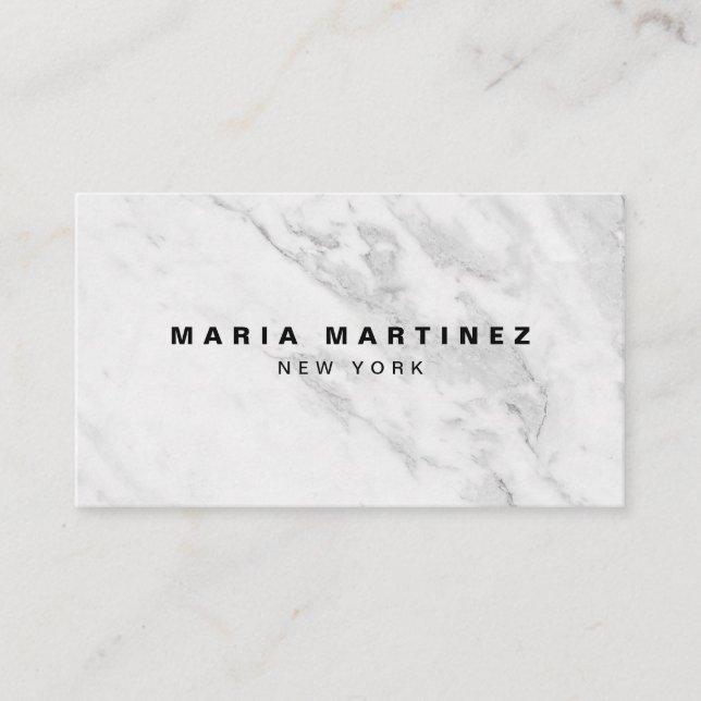 Tarjeta De Visita Personalizado Luxury Boutique Gray Marble (Anverso)