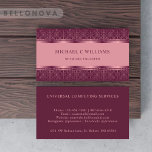 Tarjeta De Visita Personalizado Luz Oscuro Púrpura Rosa Resumen Mono<br><div class="desc">Mejore su presencia profesional con nuestras tarjetas de personalizado monogramadas, diseñadas específicamente para profesionales de la tecnología. Combinando estilos lindos, sencillos, elegantes y modernos, estas tarjetas de moda le hacen el regalo personalizado perfecto. Para desarrolladores de software, desarrolladores web, consultores de TI, ingenieros de red, expertos en ciberseguridad, científicos de...</div>