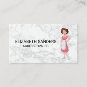 Tarjeta De Visita Personalizado Maid   Servicios de la casa