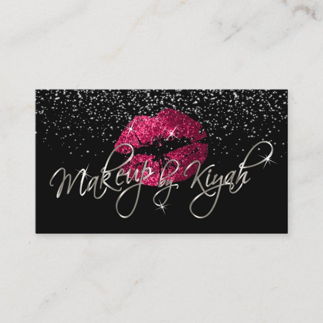 Tarjeta De Visita Personalizado - Maquillaje por Kiyah (Anverso)
