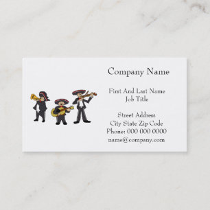 Tarjeta De Visita Personalizado Mariachi Band Fiesta