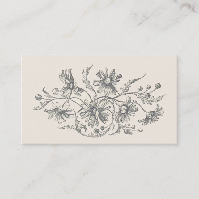 Tarjeta de visita Personalizado Mauve Vintage Flow (Anverso)