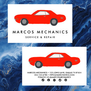 Tarjeta De Visita Personalizado MECHANIC Automobile Classic Auto Rep