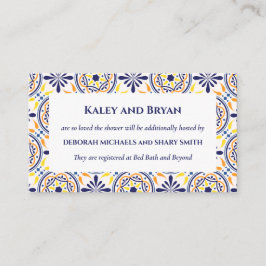 Tarjeta De Visita Personalizado mediterráneo V1 de tela amarilla de 