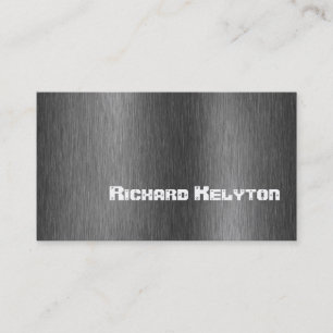Tarjeta De Visita Personalizado metalizado gris negro de construcció