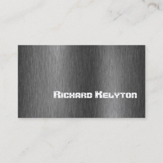 Tarjeta De Visita Personalizado metalizado gris negro de construcció